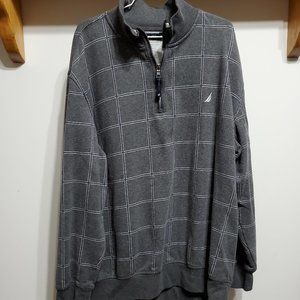 Nautica XXL Grey Quarter Zip Sweater